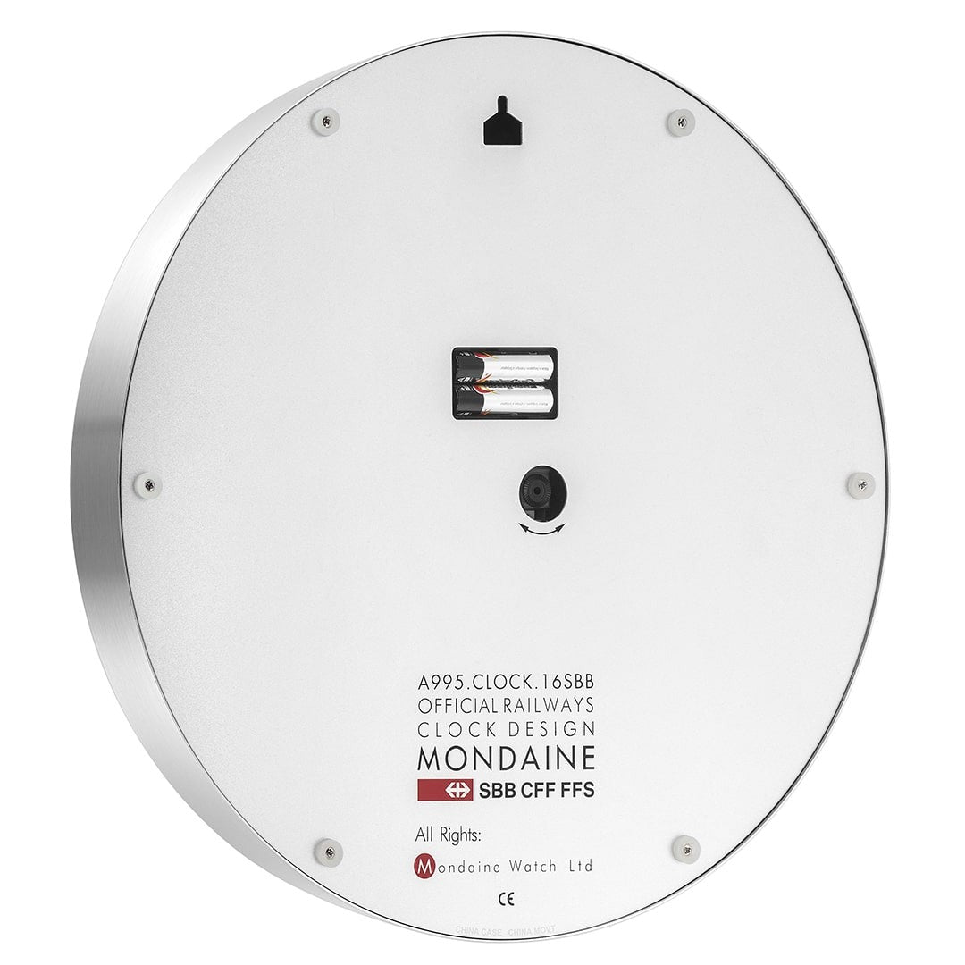 Mondaine orologio da parete 40 cm argento quarzo