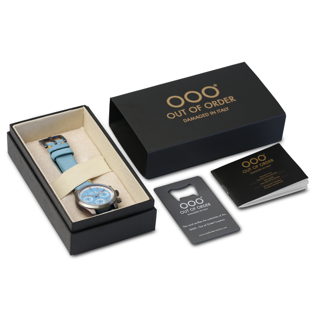 Out Of Order Sporty Azure Cronografo orologio blu 40 mm