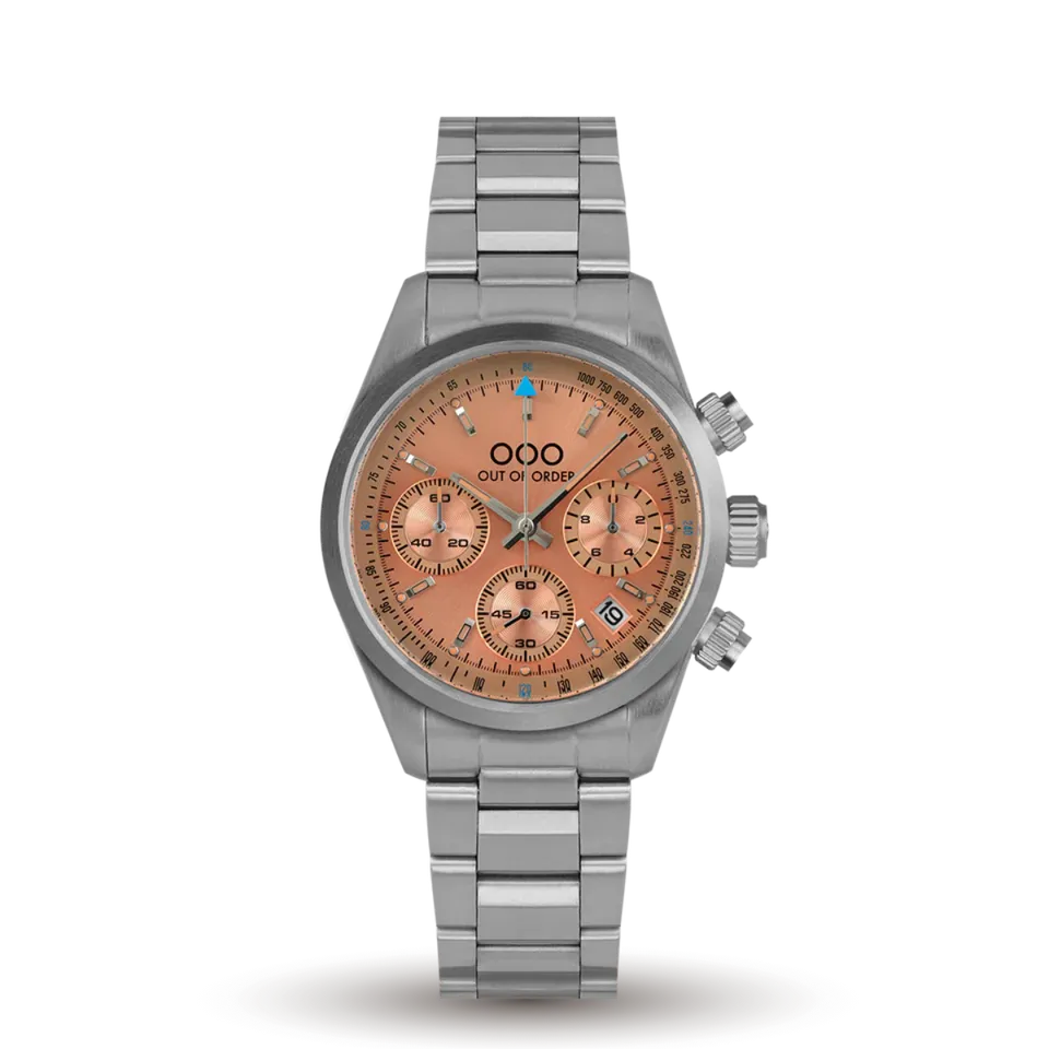 Out Of Order Sporty Cronografo orologio quarzo 40 mm acciaio pesca