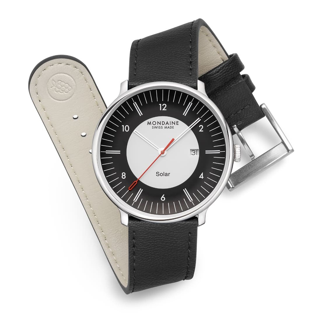 Mondaine Doppio Solar Nero 41mm orologio solare