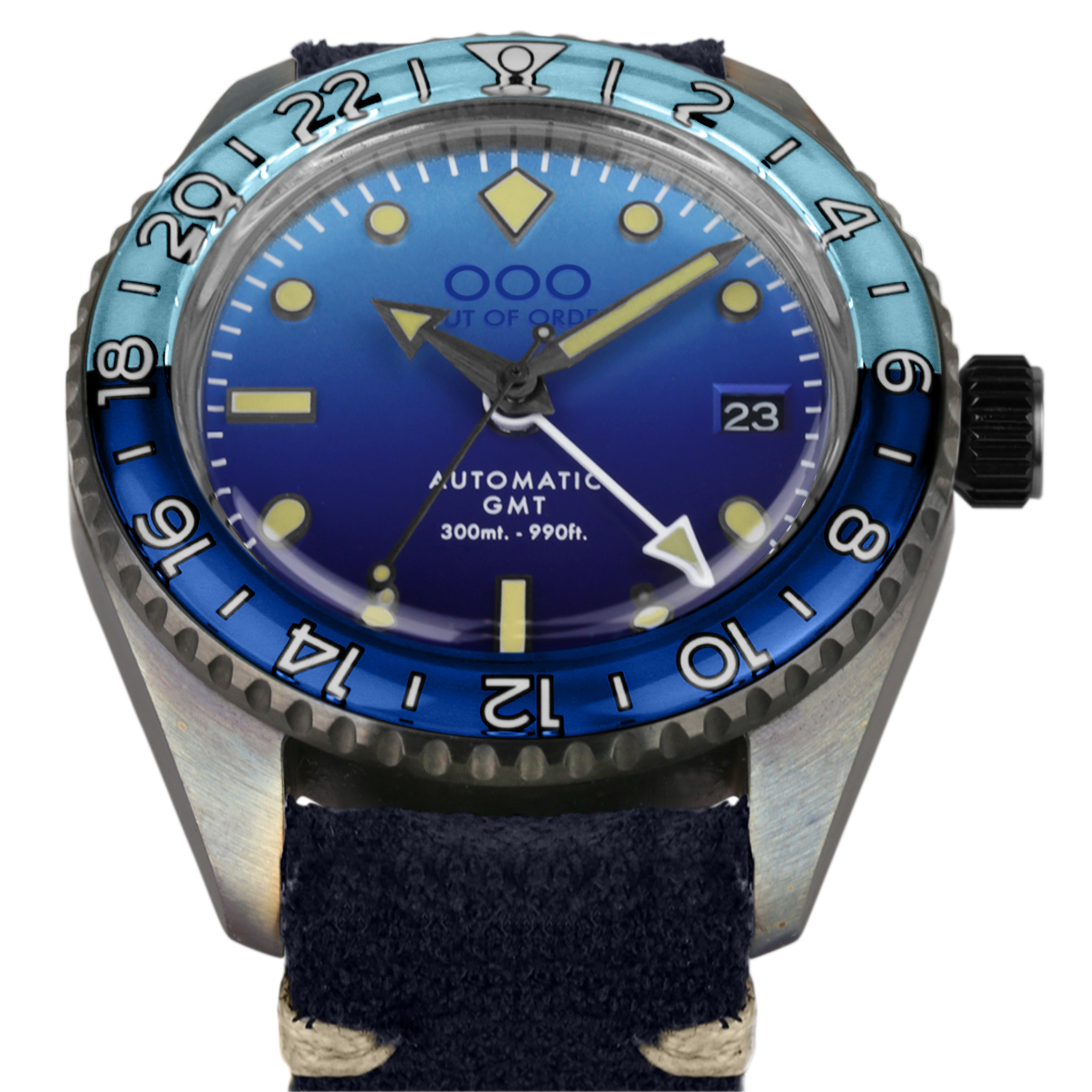 Out of Order Shaker Bomba Blu Automatic GMT orologio blu 40 mm