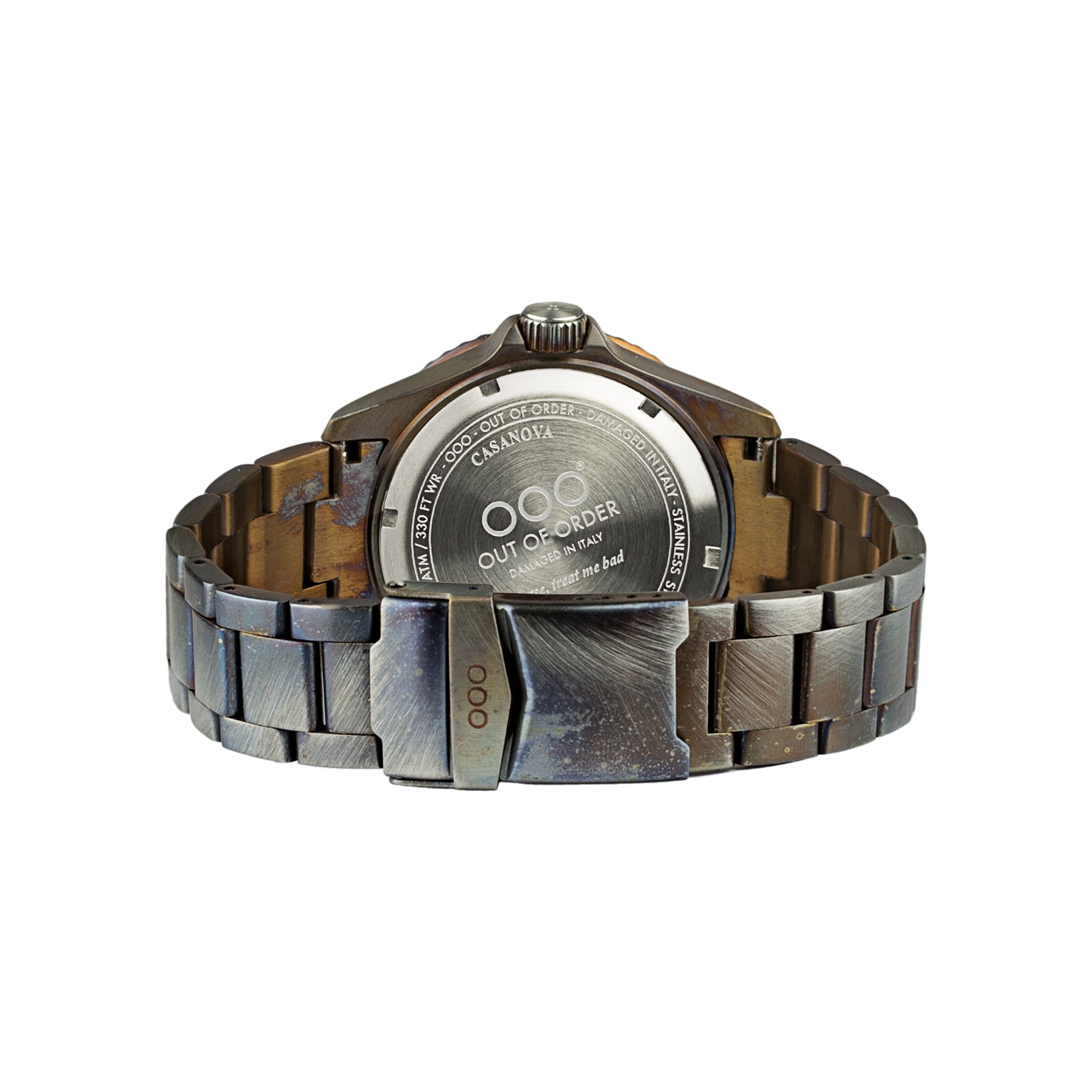 Out Of Order Casanova Black Grey orologio quarzo 44mm acciaio nero