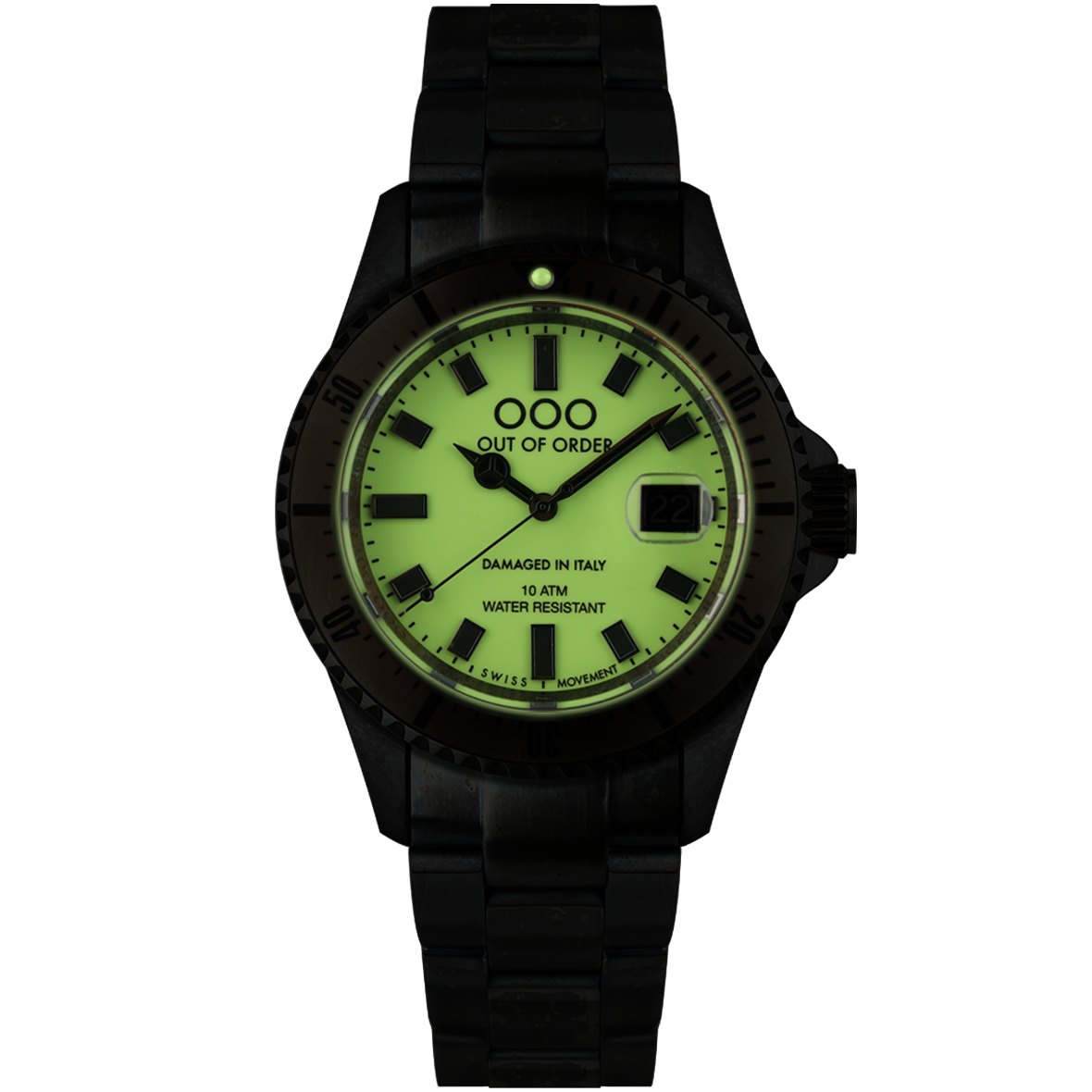 Out Of Order Casanova Kiwi orologio acciaio verde 44 mm