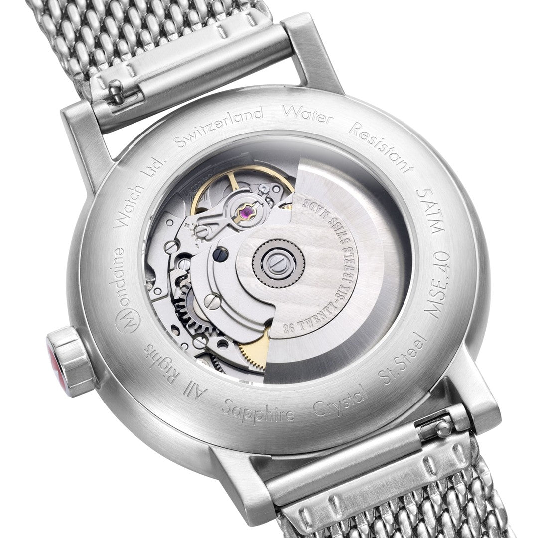 Mondaine evo2 Automatico Orologio Acciaio 40 mm Milanese
