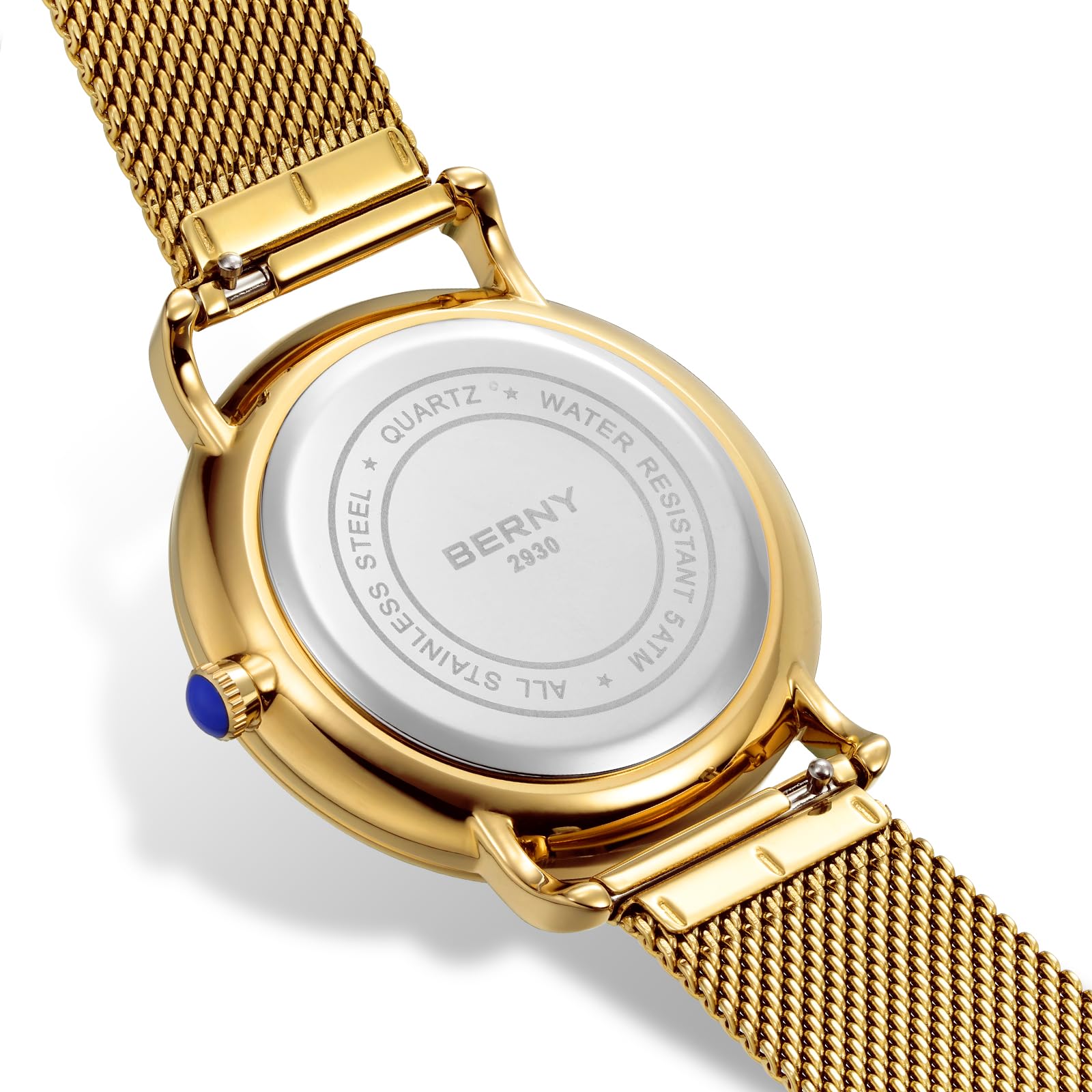 Berny Orologio Unisex Argento Dorato Quarzo Elegante