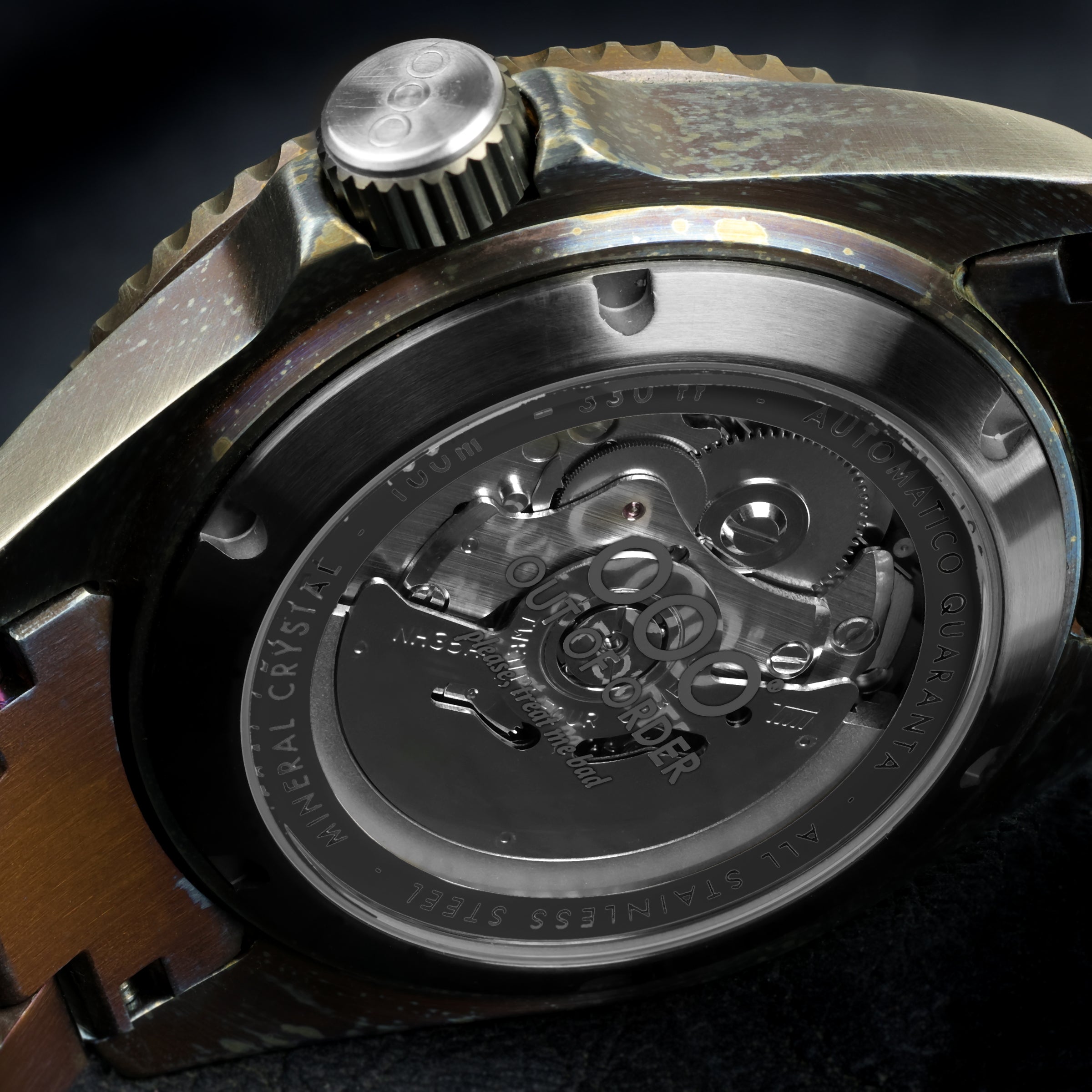 Out Of Order Automatico Quaranta Ultra Distressed orologio 40 mm nero