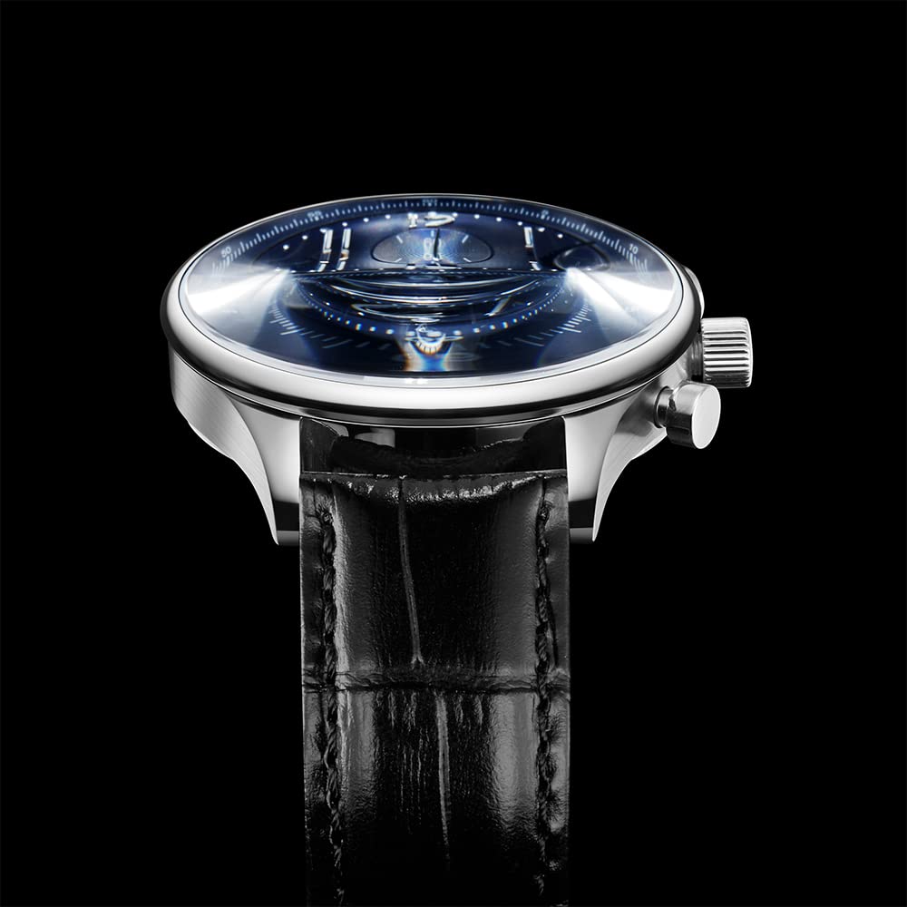 Suzaku Chronograph Orologio Quarzo Uomo 40 mm Blu Pelle