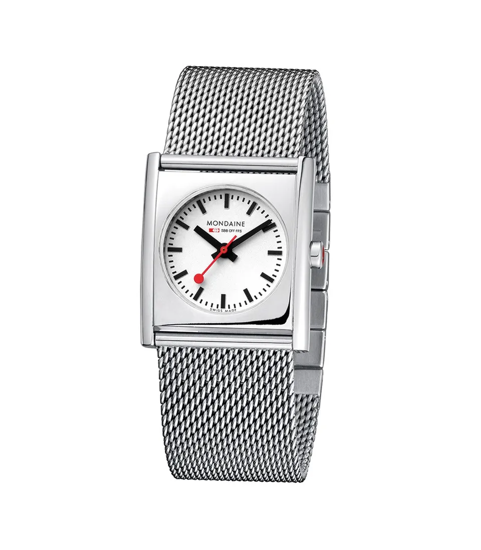 Mondaine evo2 Evo Cube orologio acciaio 24x27 mm