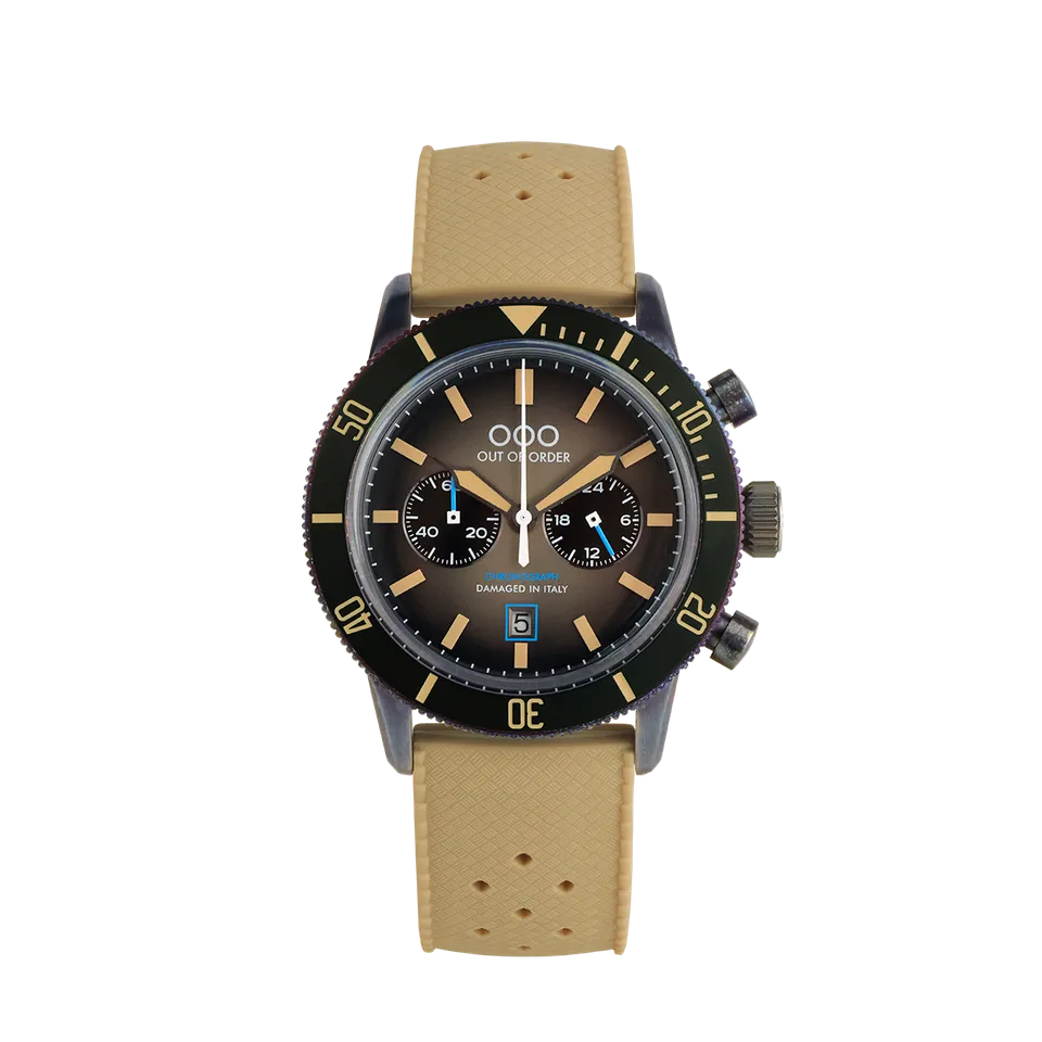 Out Of Order Pilot Sand orologio cronografo 43 mm marrone