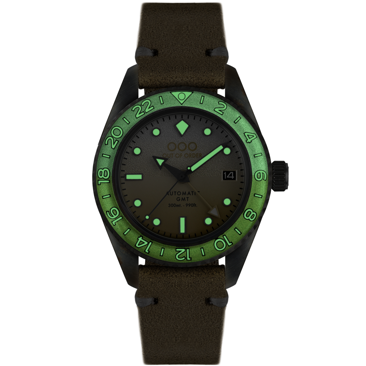 Out Of Order Shaker Margarita Automatic GMT orologio marrone 40 mm