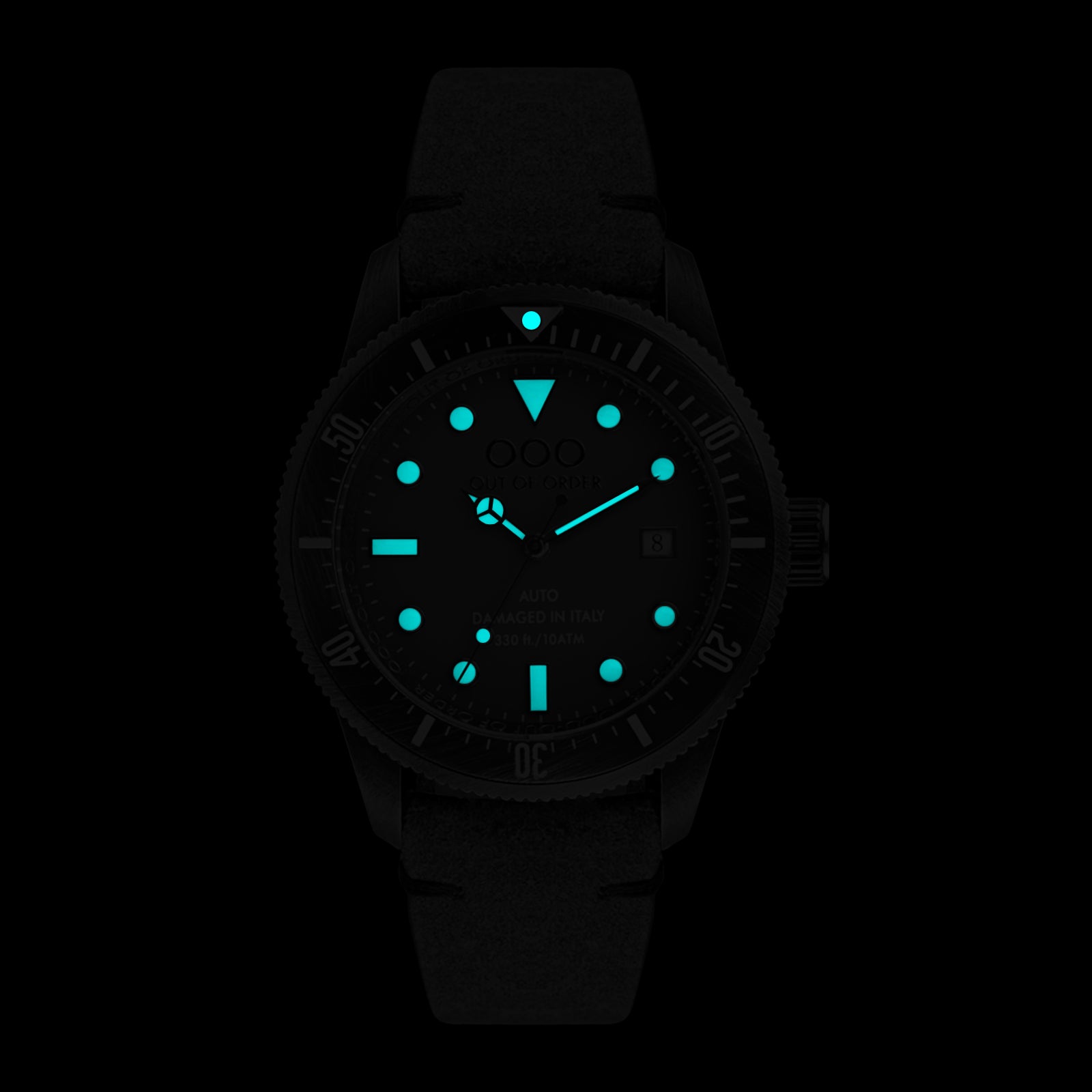 Out Of Order Blue Auto Orologio 44mm Pelle Blu