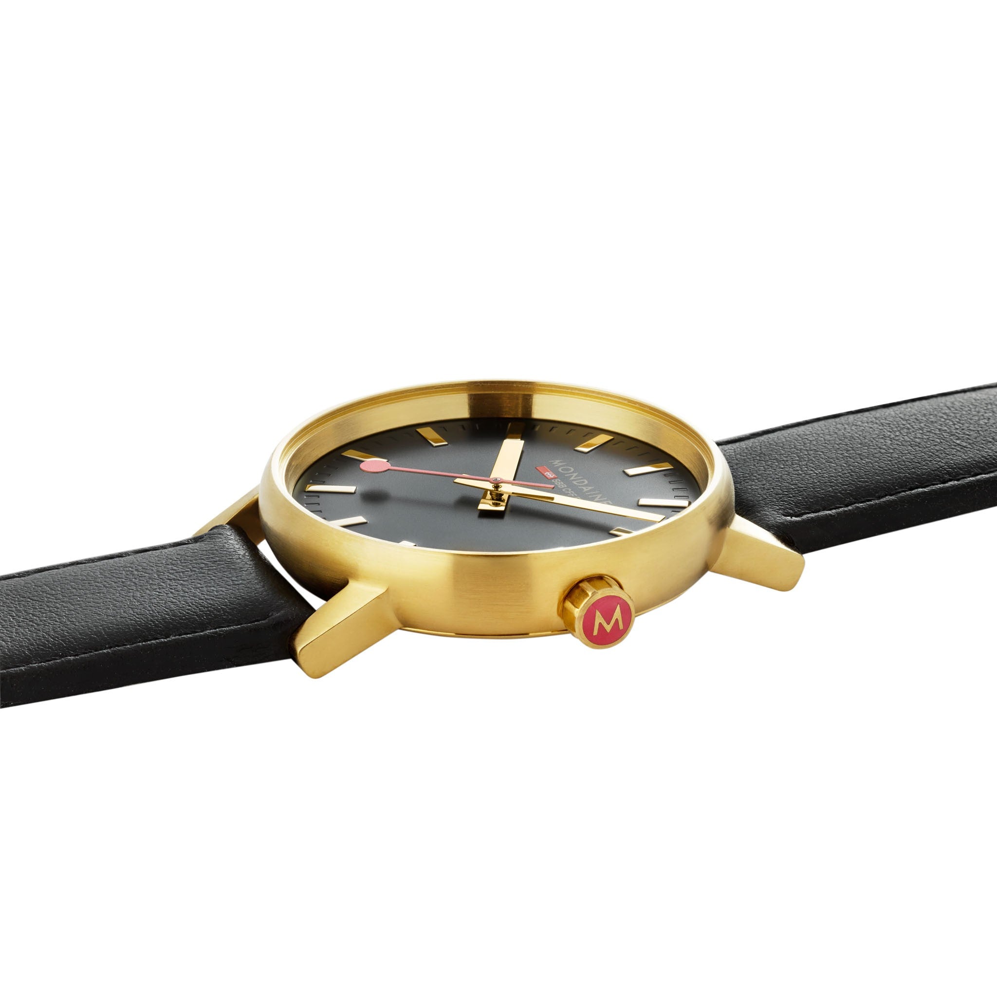Mondaine evo2 Big orologio oro 40 mm pelle