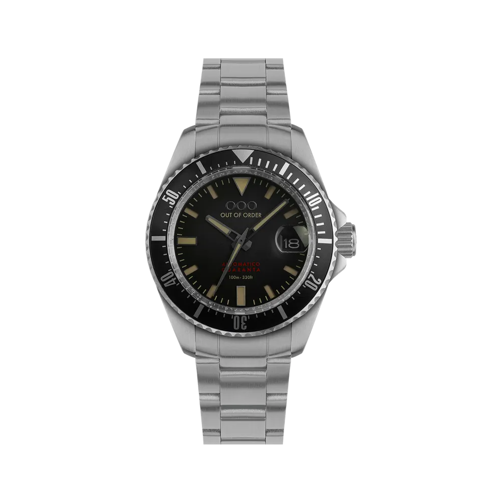 Out Of Order Automatico Quaranta Black orologio automatico 40 mm nero