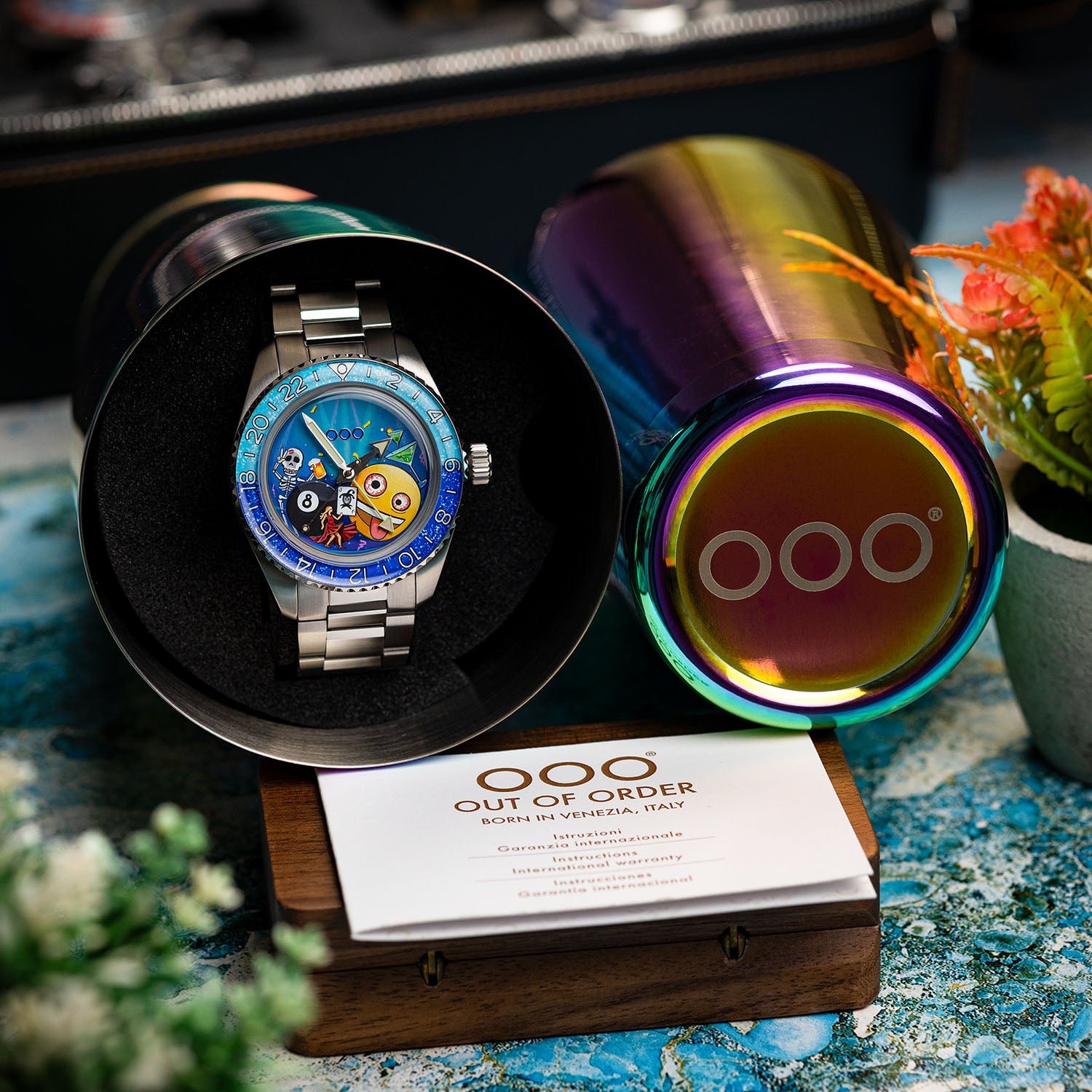 Out Of Order Shaker Happy Hour orologio GMT automatico