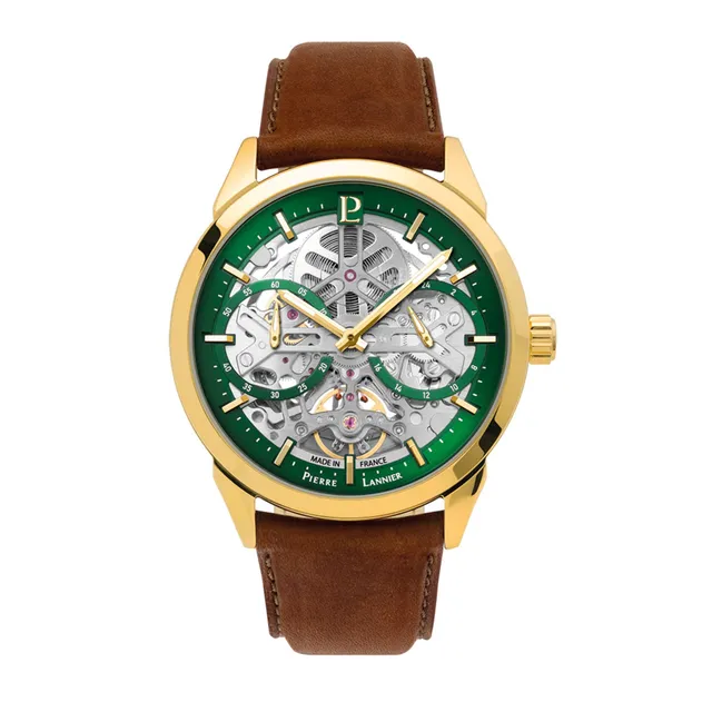Pierre Lannier Monarck Orologio Automatico 43 mm Pelle Acciaio