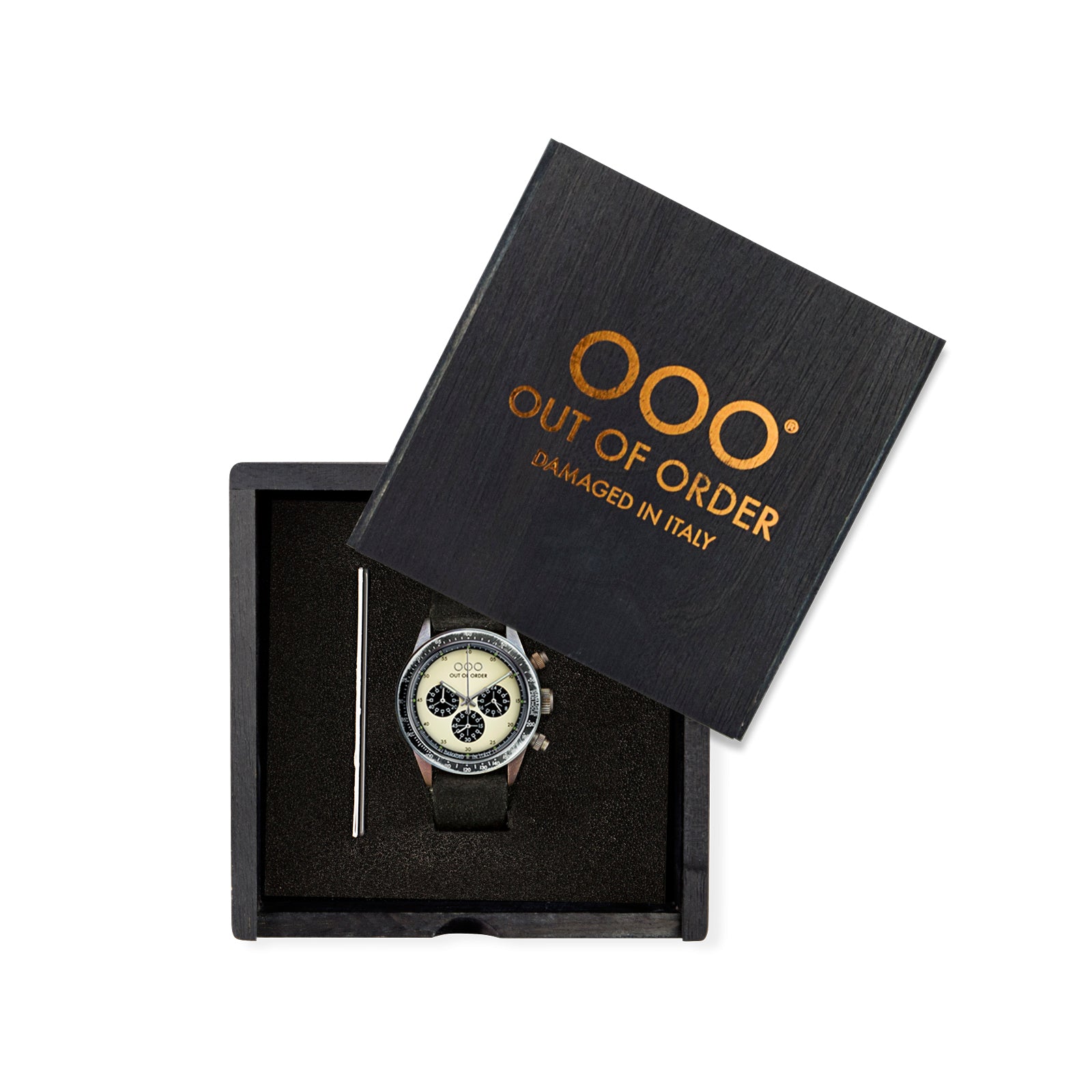 Out Of Order Black Cream orologio cronografo 42 mm crema