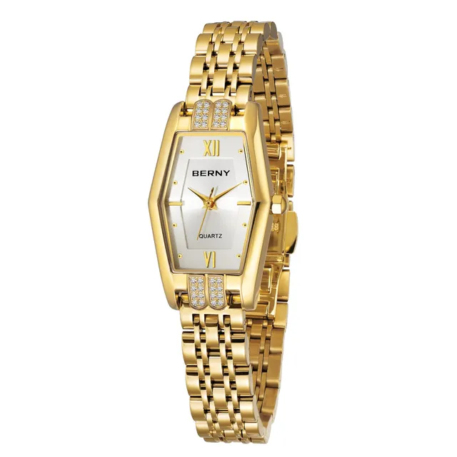 Berny Gold Orologio Donna Bianco Quarzo Esagonale