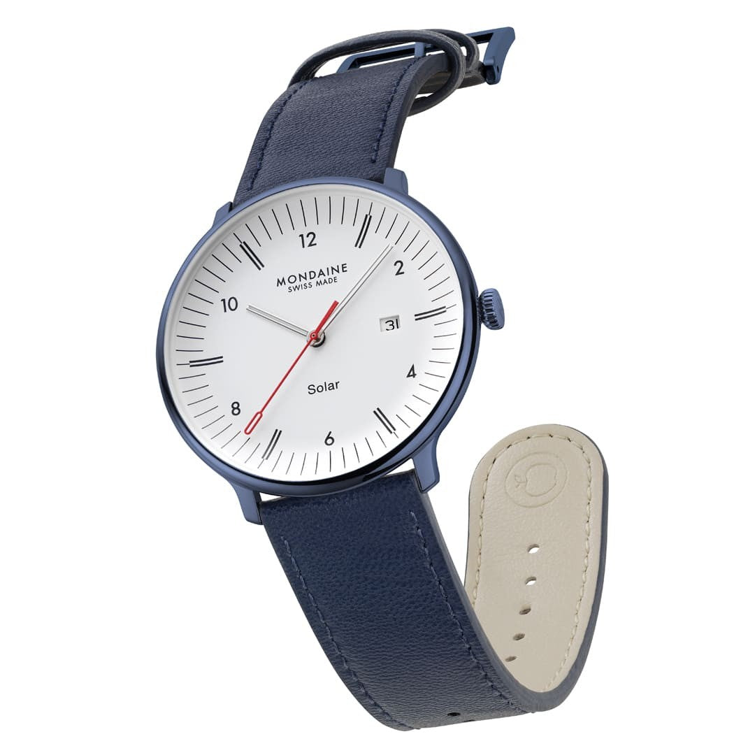 Mondaine Doppio Solar Blu 41 mm datario zaffiro