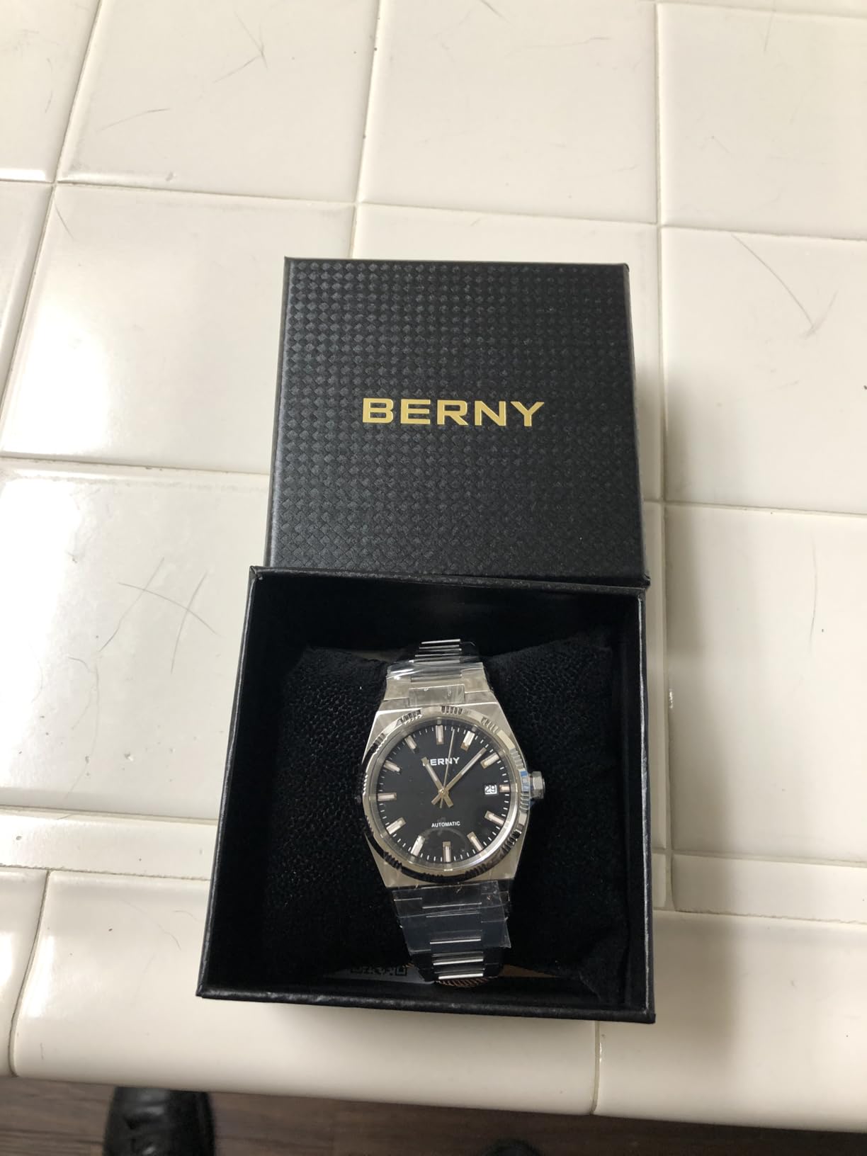 Berny orologio automatico dress bianco 3 lunette