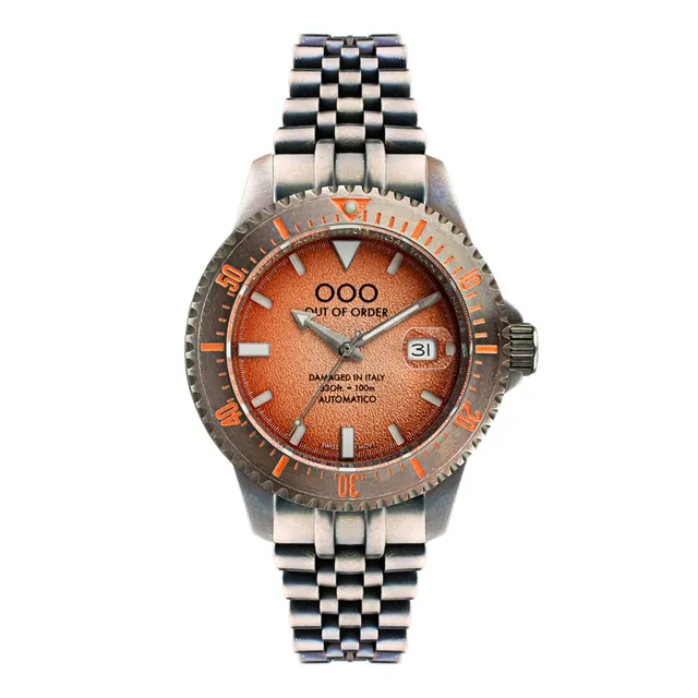 Out Of Order Swiss Automatico Orange orologio 44 mm arancione