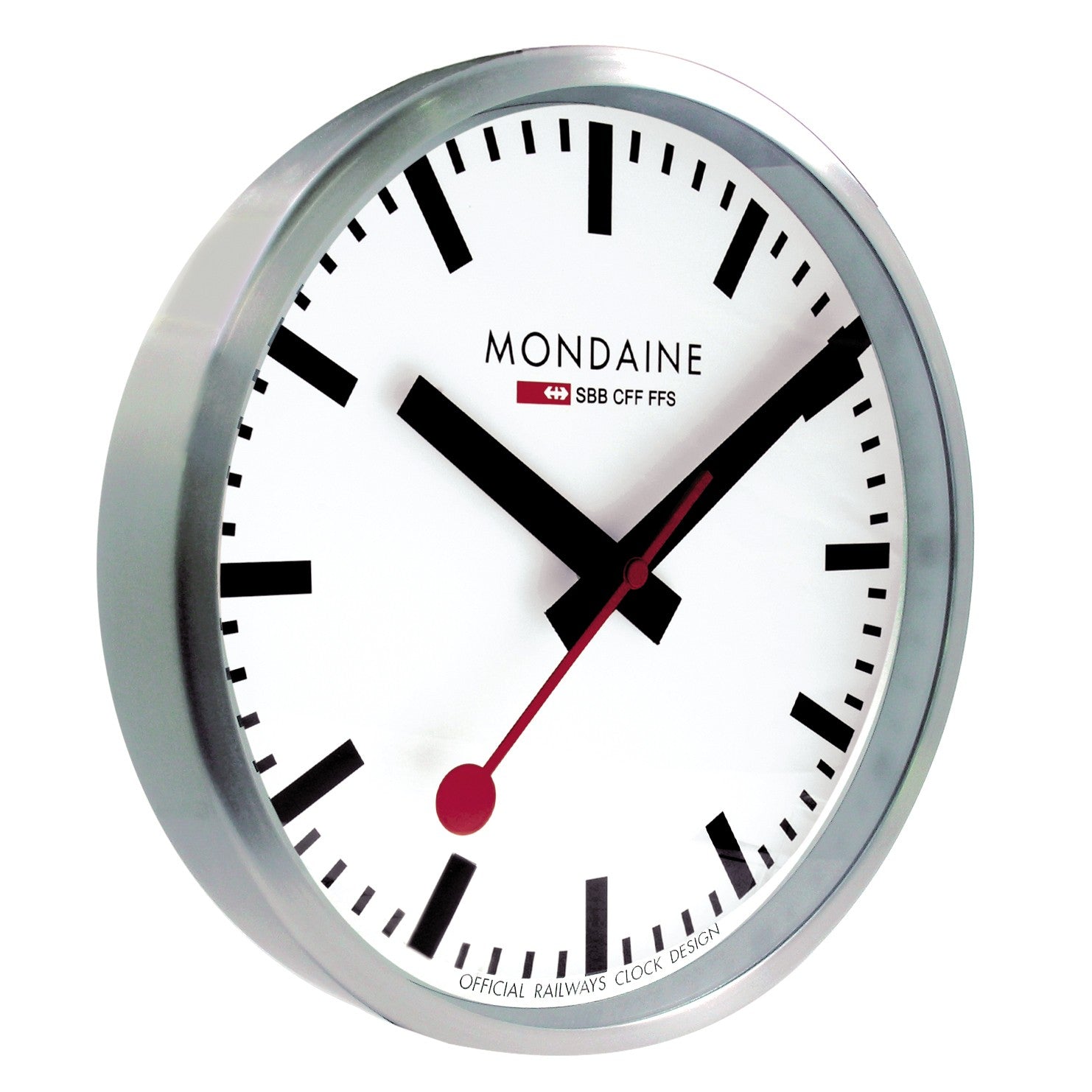 Mondaine Orologio da Parete Argento 25 cm Silenzioso