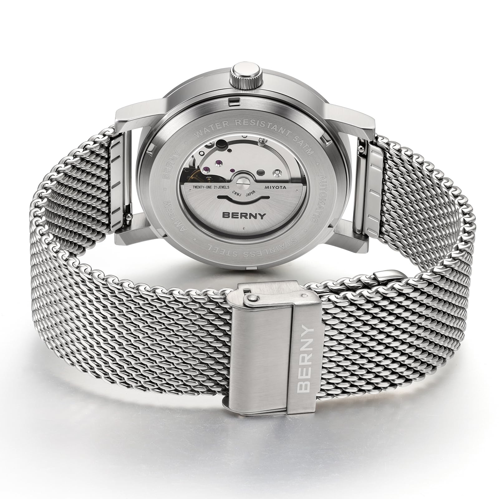 Berny Classic orologio automatico tutto bianco luminoso