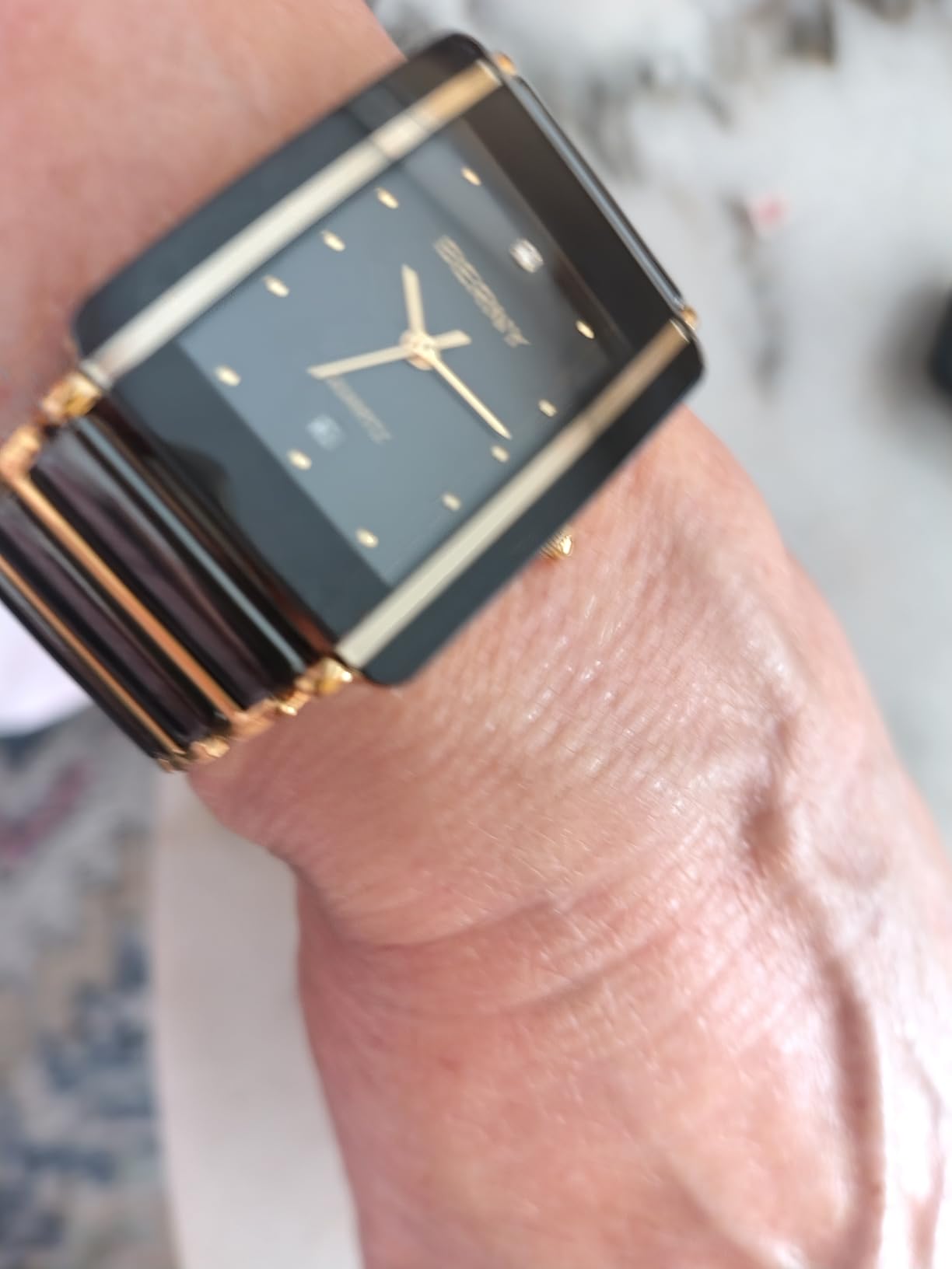 Berny orologio uomo ceramica rettangolare quarzo