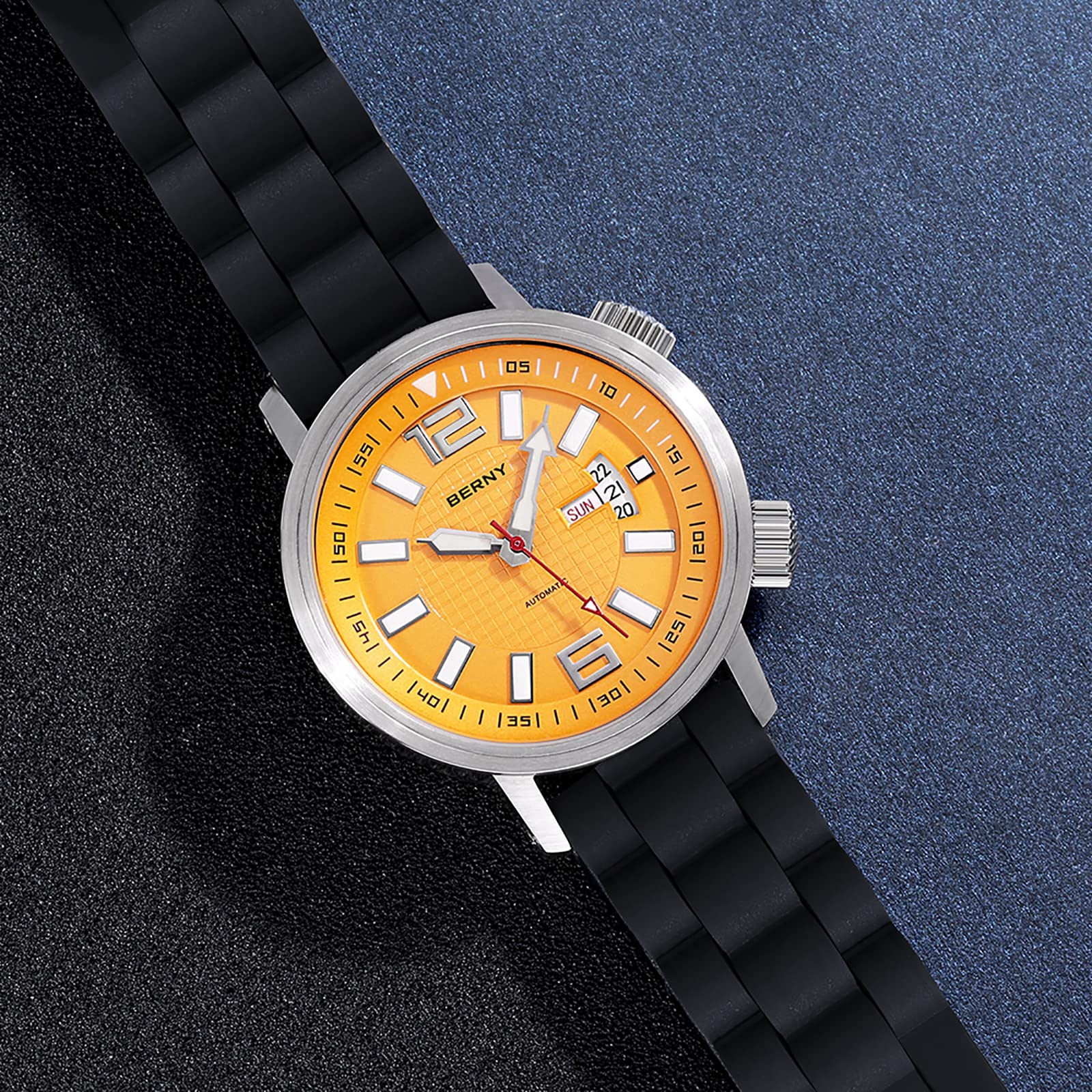 Berny Diver Orologio Uomo Giallo Automatico 20ATM