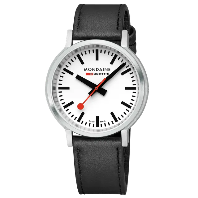 Mondaine Stop2go orologio bianco backlight 41 mm