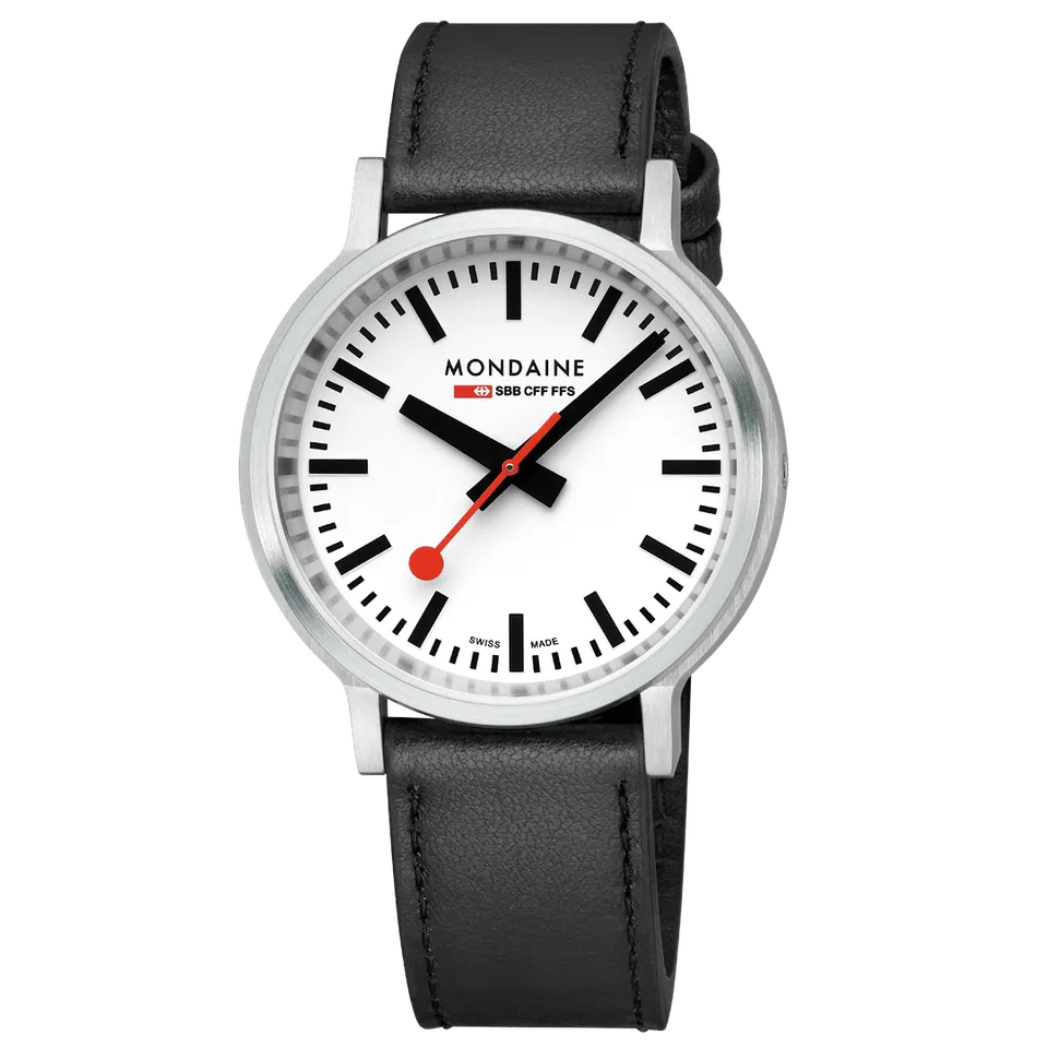 Mondaine Stop2go orologio bianco backlight 41 mm