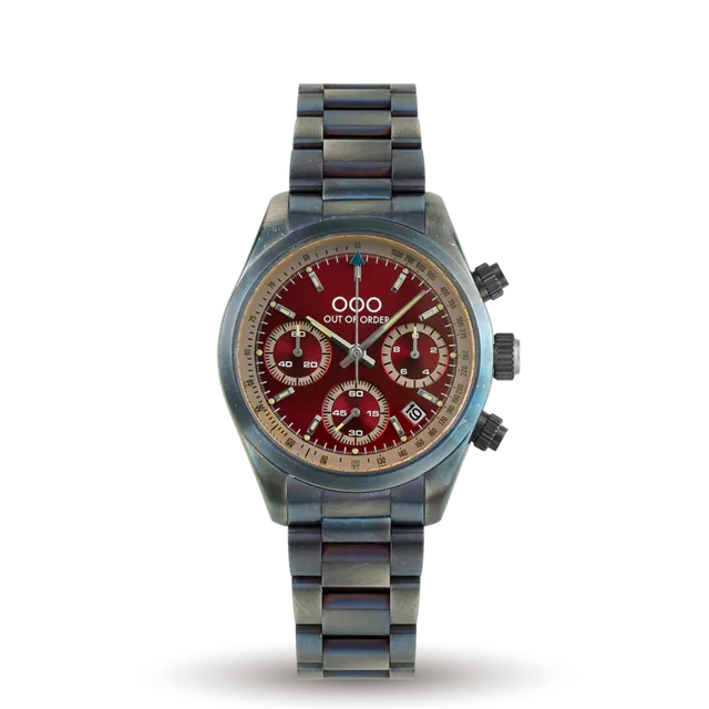 Out Of Order Red Sporty Cronografo orologio quarzo 40mm rosso