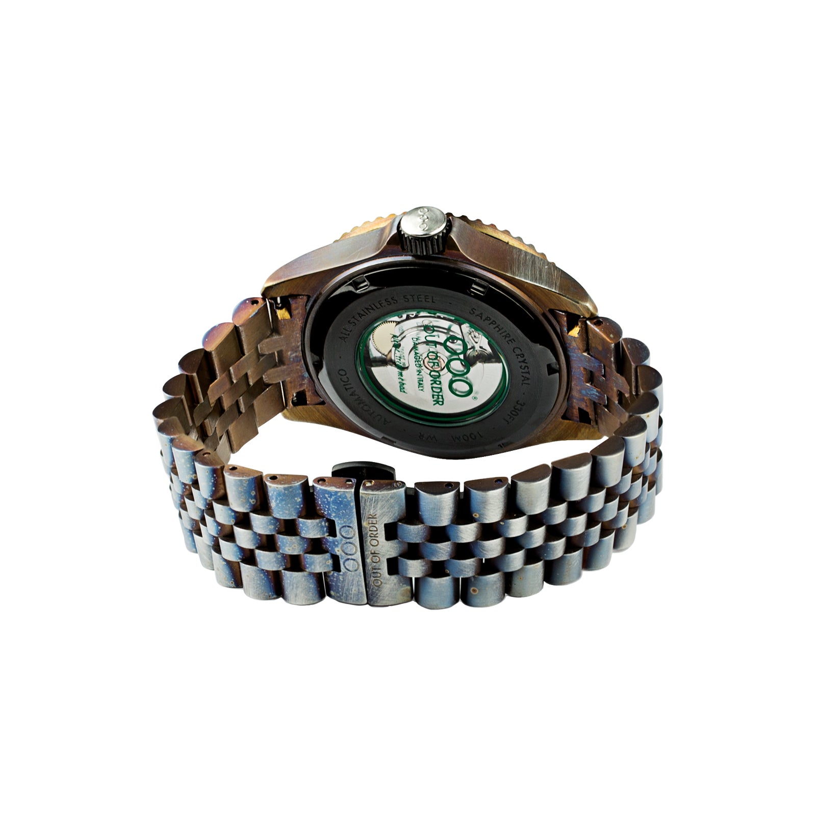 Out Of Order Automatico orologio verde acciaio 44 mm