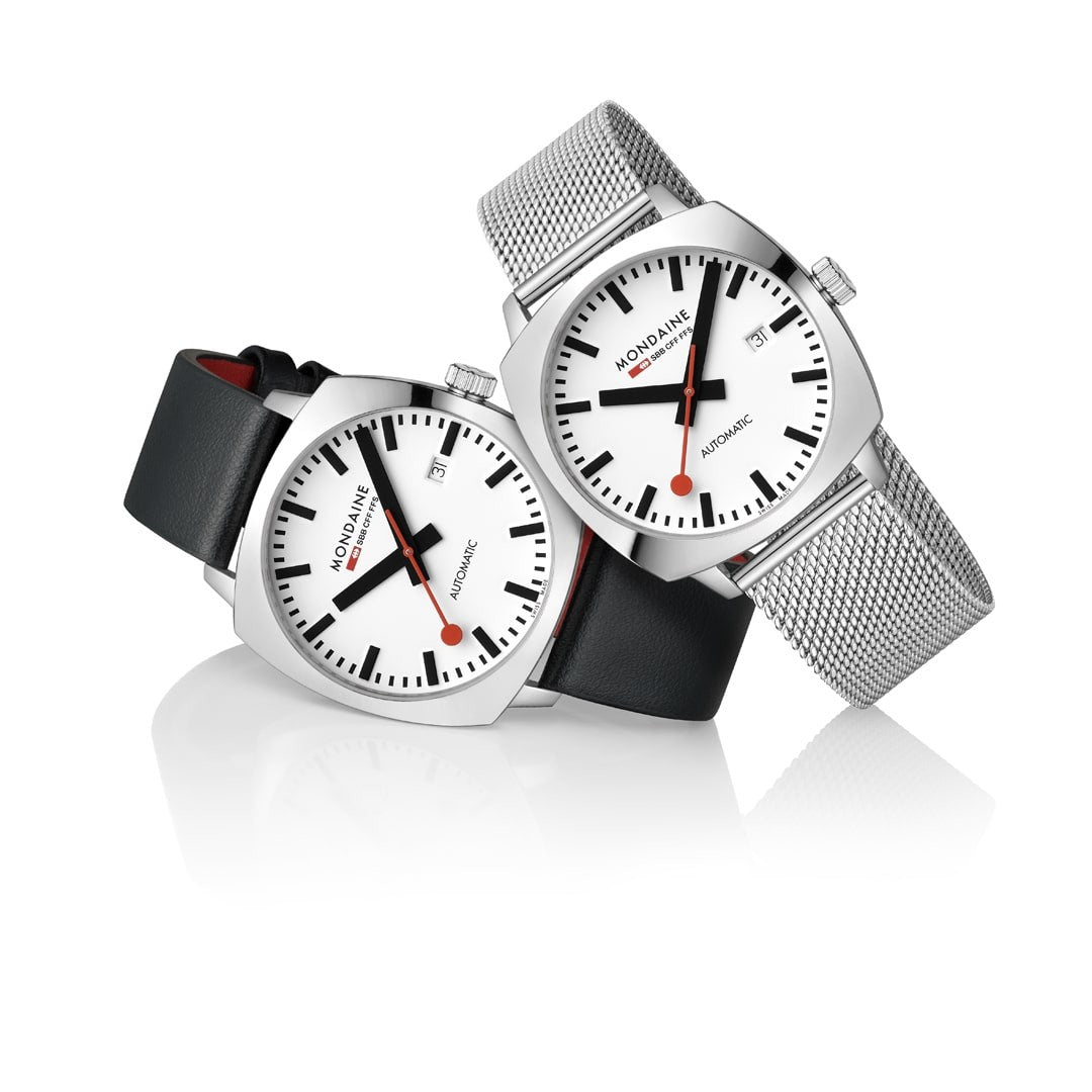 Mondaine Cushion Orologio Automatico 39 mm Acciaio