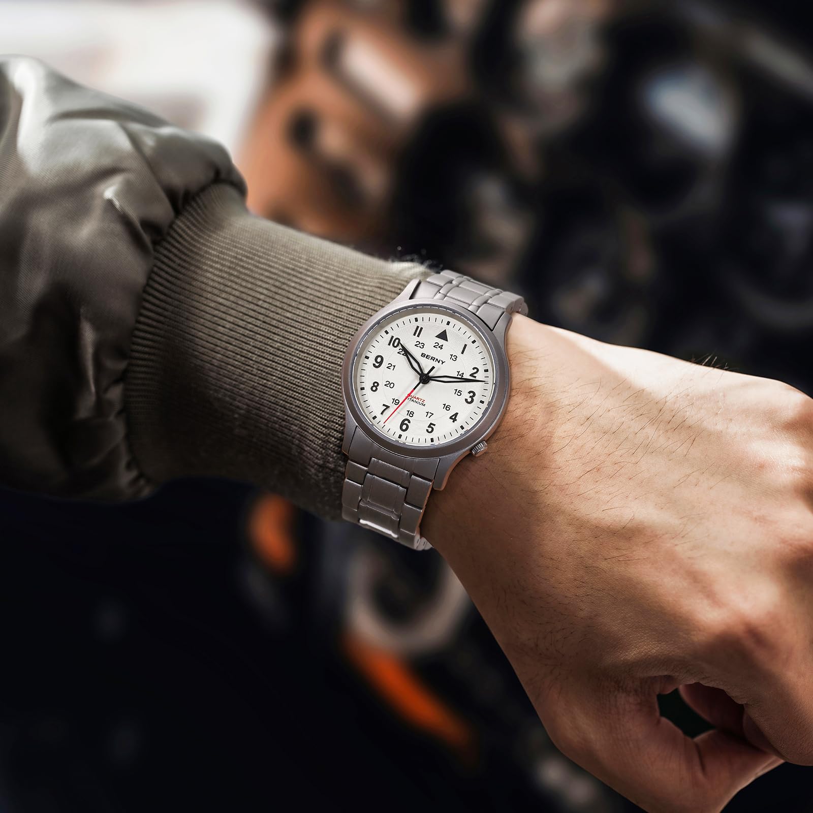 Berny Titanium Orologio Unisex Tela-Bianco Quarzo VH31