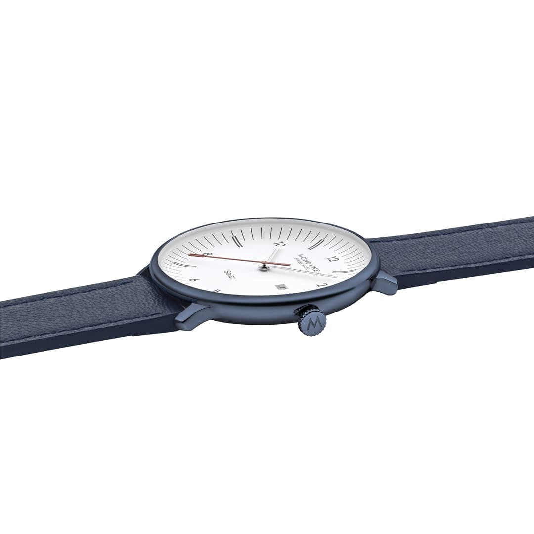 Mondaine Doppio Solar Blu 41 mm datario zaffiro