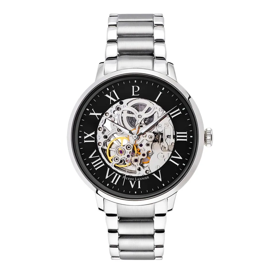 Pierre Lannier 317B131 Orologio Automatico 42 mm Nero Acciaio