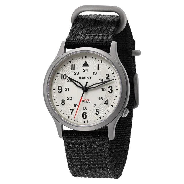 Berny Titanium Orologio Unisex Tela-Bianco Quarzo VH31