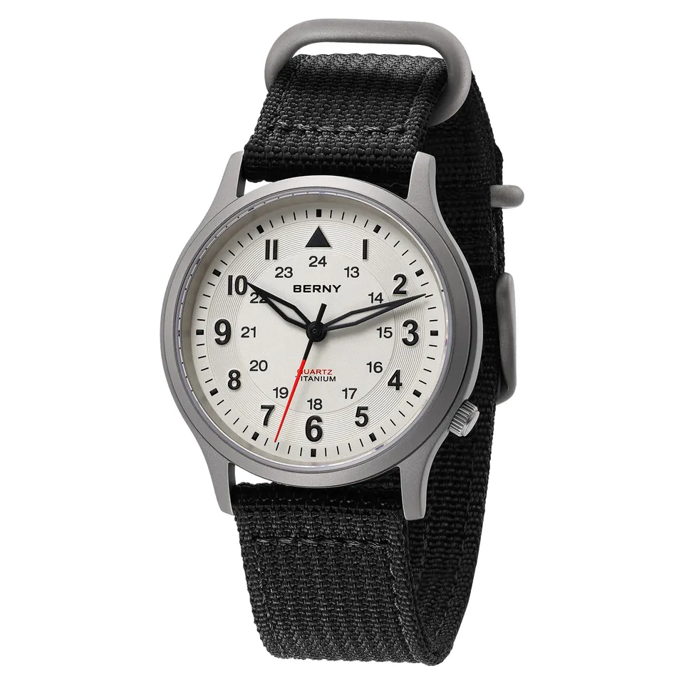 Berny Titanium Orologio Unisex Tela-Bianco Quarzo VH31
