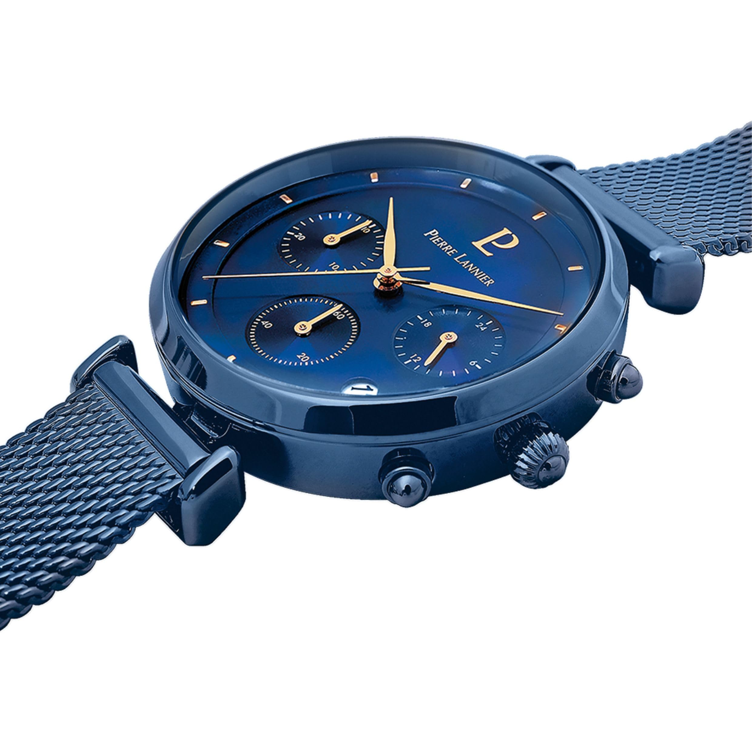 Pierre Lannier Lutecia Cronografo Orologio Blu 35 mm Quarzo