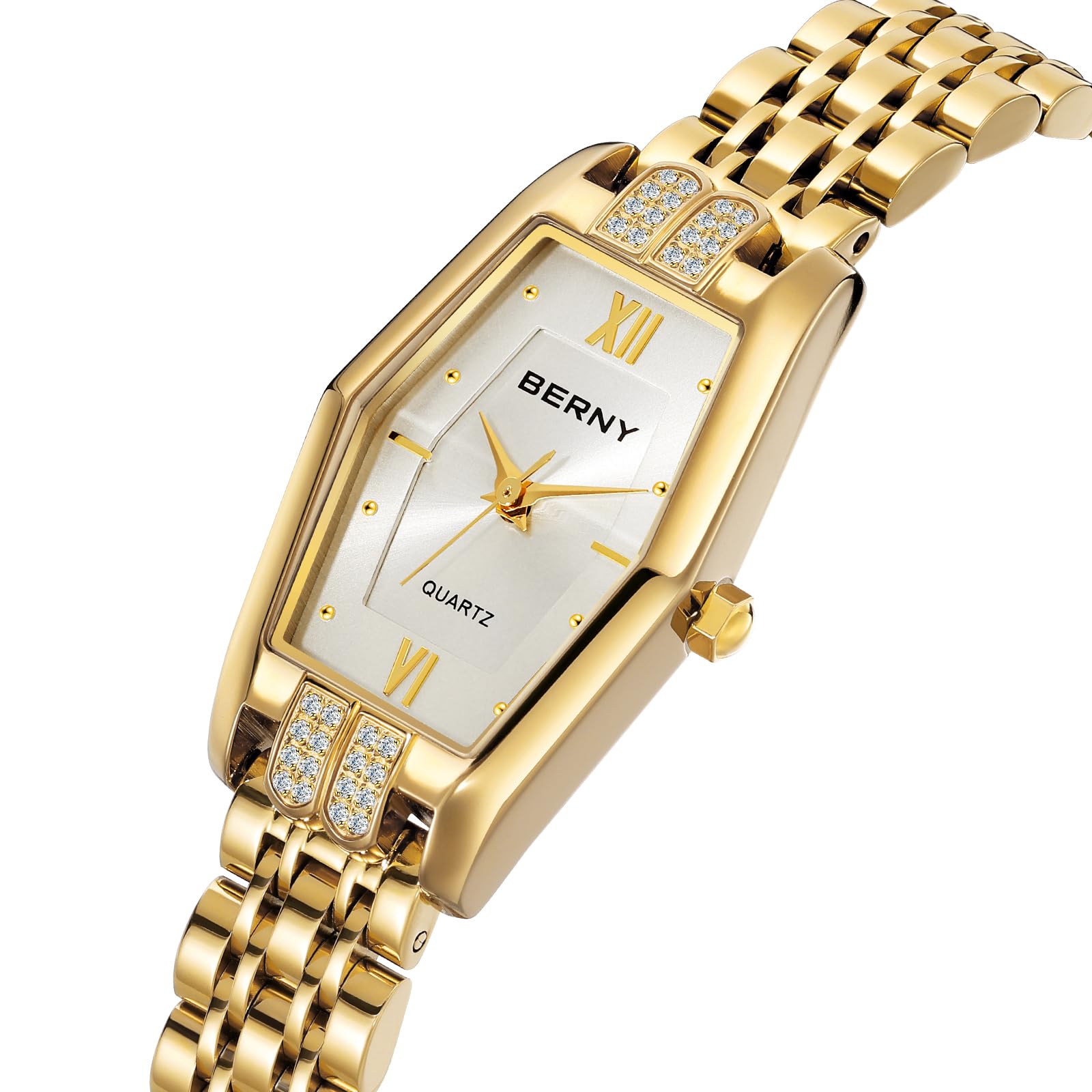Berny Gold Orologio Donna Bianco Quarzo Esagonale