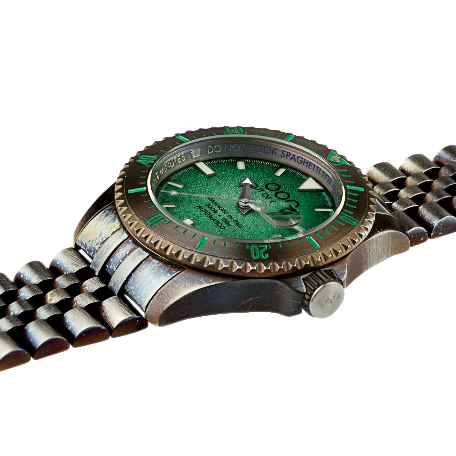 Out Of Order Automatico orologio verde acciaio 44 mm