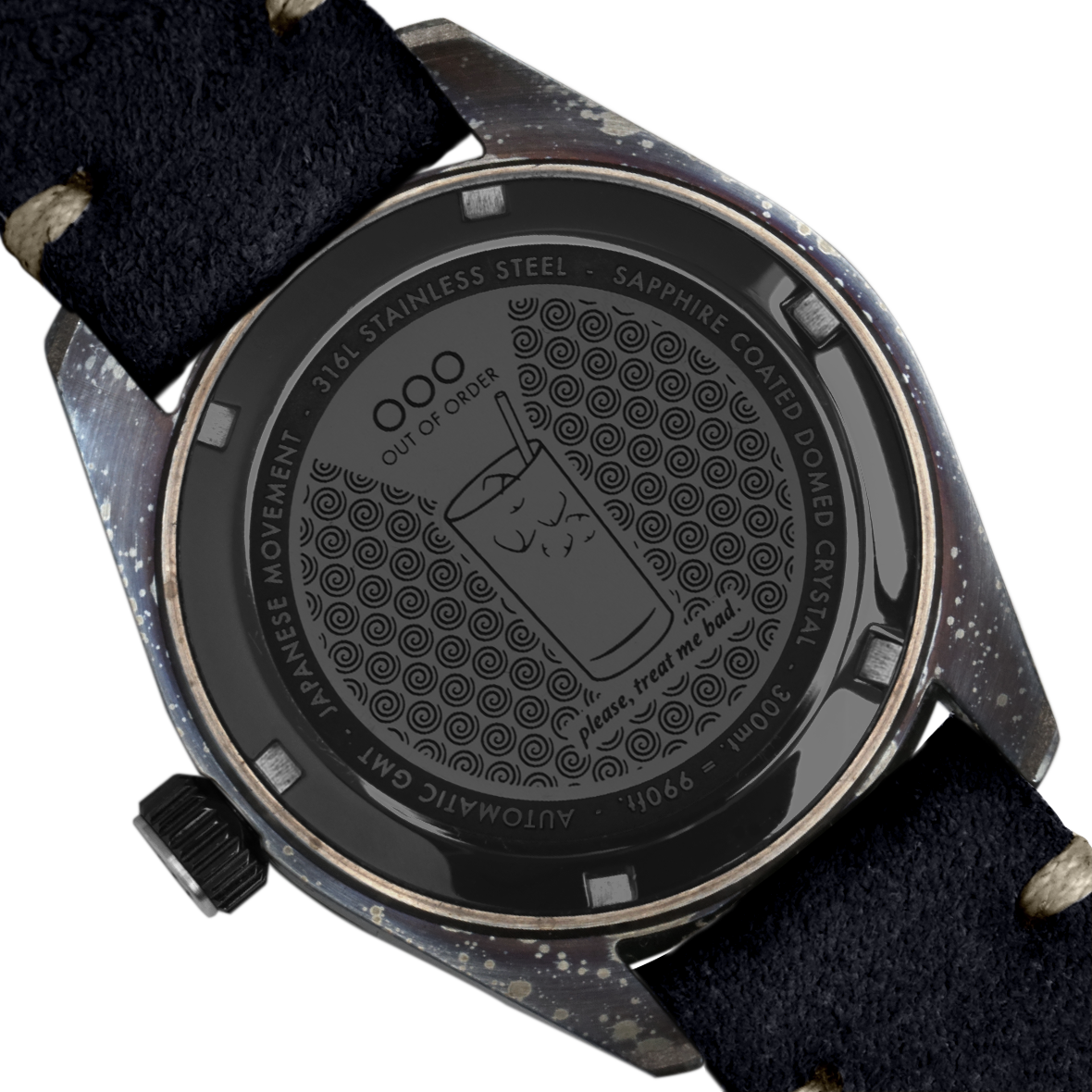 Out of Order Shaker Bomba Blu Automatic GMT orologio blu 40 mm
