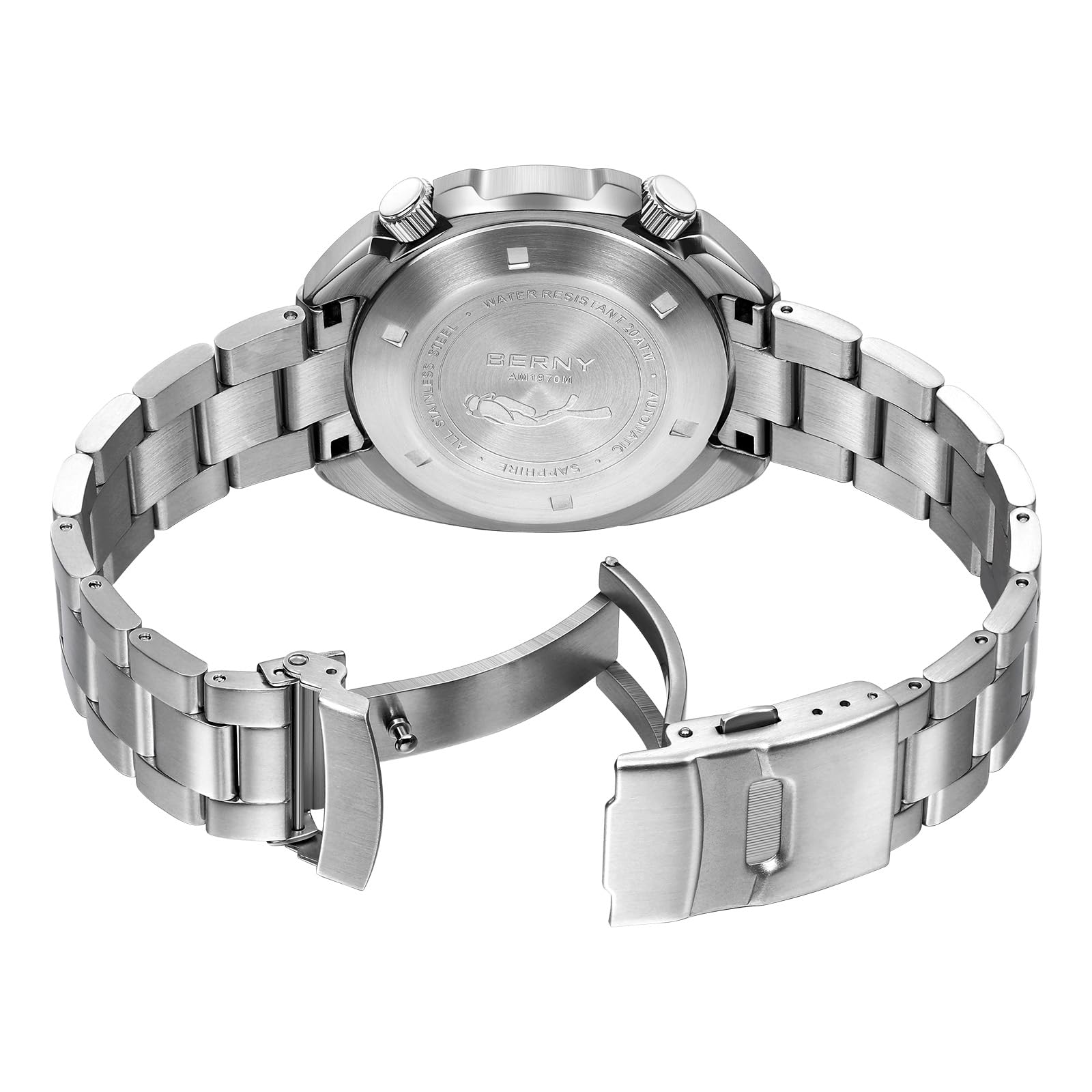 Berny Diver Orologio Uomo Automatico Giallo Full Acciaio