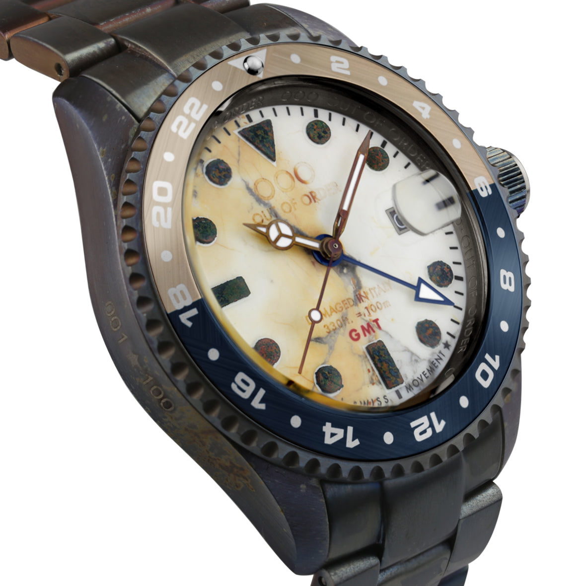 Out Of Order GMT White House orologio bianco 44mm acciaio