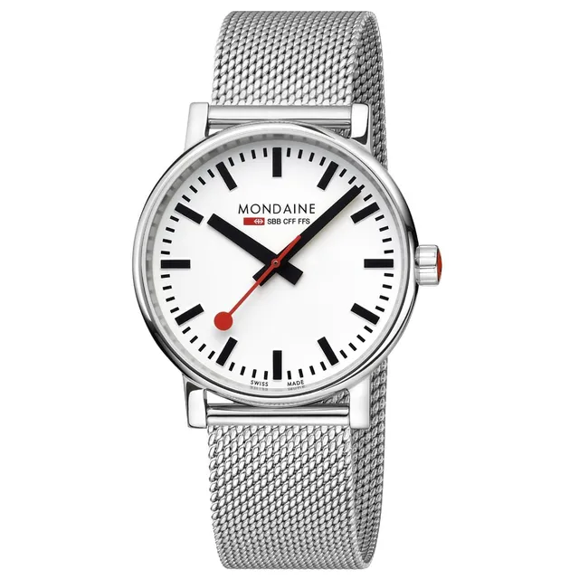 Mondaine evo2 Orologio Acciaio 40 mm Milanese Quarzo