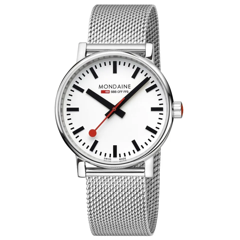 Mondaine evo2 Orologio Acciaio 40 mm Milanese Quarzo
