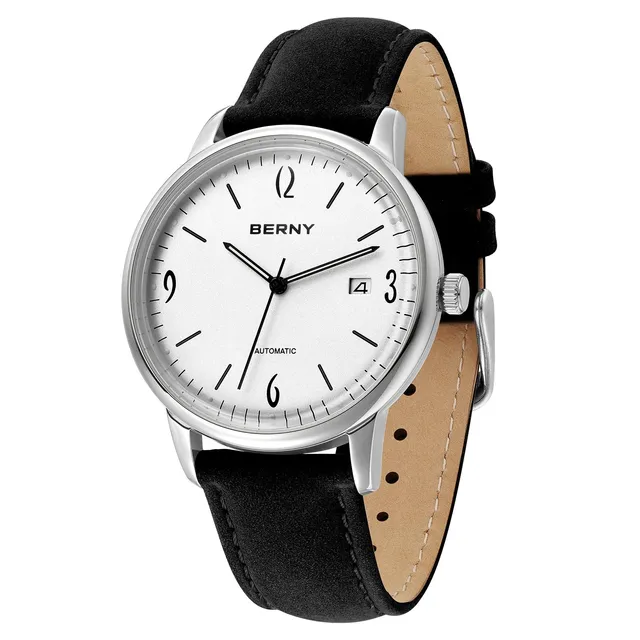 Berny Automatico orologio uomo bianco elegante