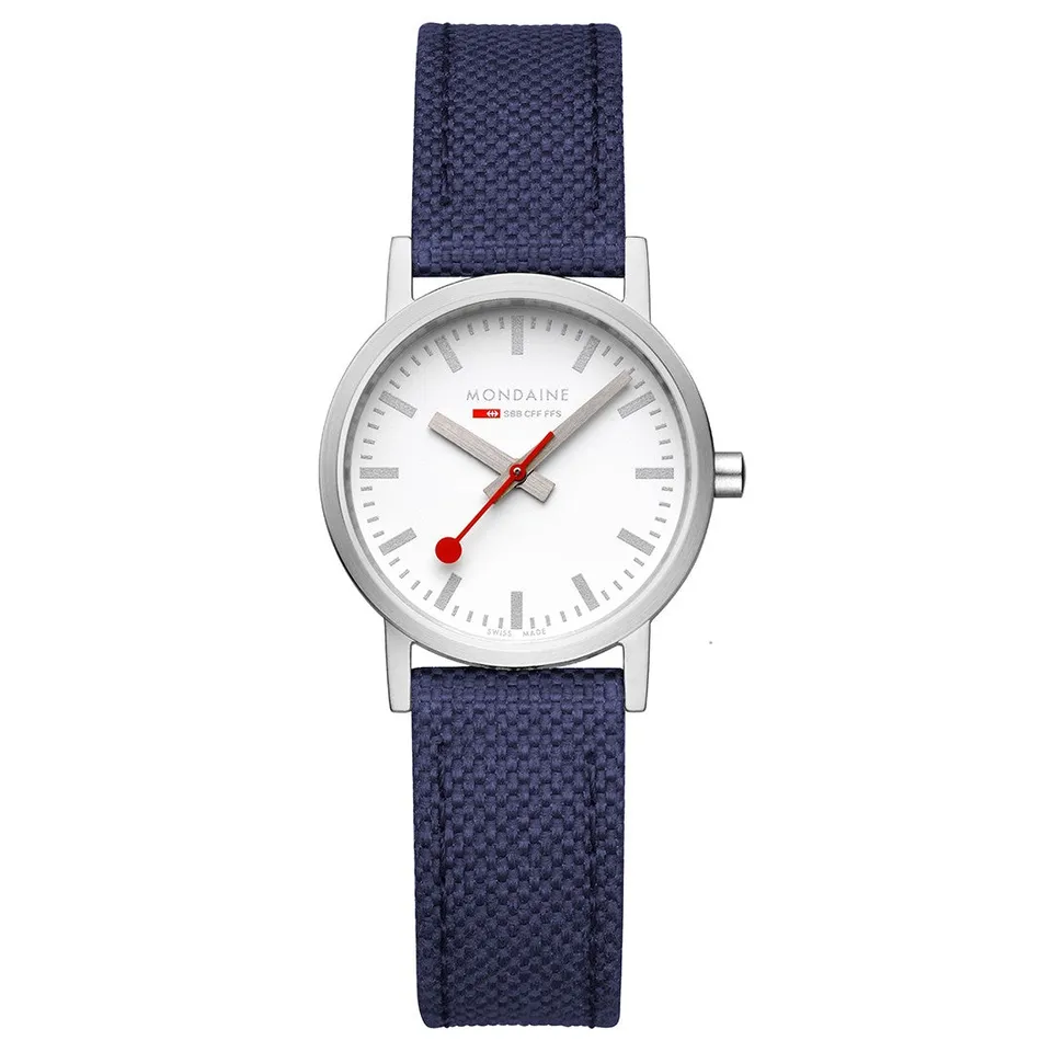 Mondaine Classic Blu 30mm orologio acciaio