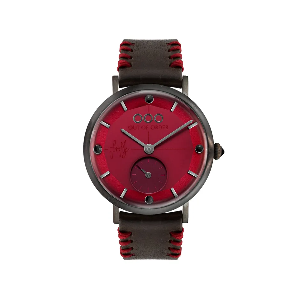 Out Of Order Firefly 41 Rosso Scuro orologio quarzo 41mm rosso