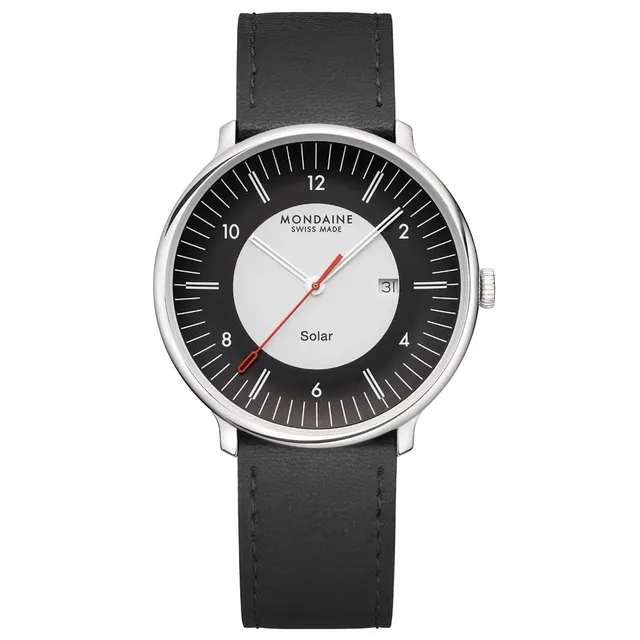Mondaine Doppio Solar Nero 41mm orologio solare
